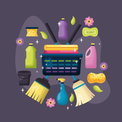 Poster - spring cleaning tools