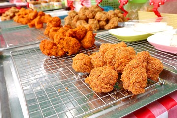 Wall Mural - Fried chicken at street food