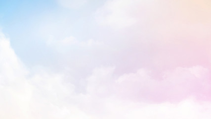 Wall Mural - abstract blurred beautiful soft cloud background with a pastel multicolored gradient with bokeh conc
