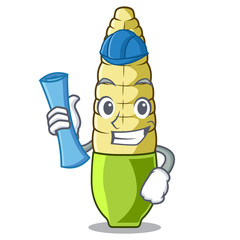 Poster - Architect baby corn isolated with the mascot