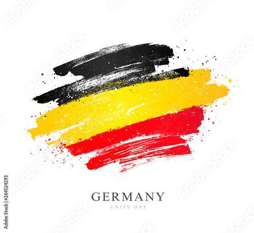 Cuadros en Lienzo German flag. Vector illustration. Independence Day.