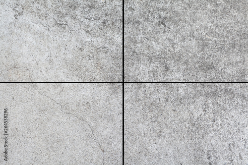 Outdoor stone block tile floor background and texture pattern Canvas Print