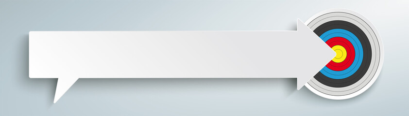 Wall Mural - Speech Bubble Arrow Classic Target Header