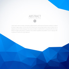Wall Mural - blue triangle background banner brochure template