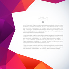 Wall Mural - pink triangle background banner brochure template