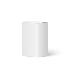 Realistic white blank box