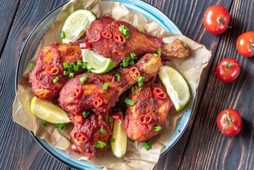 Poster - Chicken drumsticks in barbecue sauce