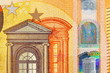 Fünfzig Euro Geldschein Detail mit Hologramm, Währung Deutschland Europa