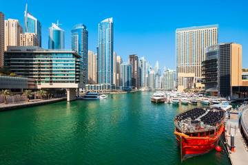 Wall Mural - Dubai Marina district in Dubai, UAE