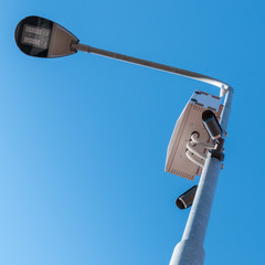 Street lamp with CCTV camera