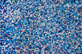 Part mosaic as decorative texture background. Selective focus. Abstract Pattern. Abstract blue and black colored ceramic stones