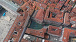 © aerial-drone - Aerial drone photo of famous Gondola station next to Saint Mark's square in Venice, Italy