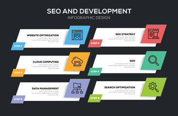 Wall Mural - seo and development infographic design