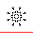 Microservice vector icon, micro chip symbol. Simple, flat design on white background