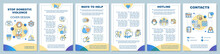 Stop Domestic Violence Brochure Template Layout