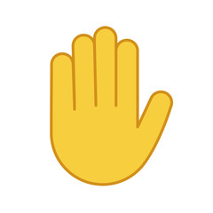 Poster - Raised hand color icon