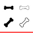 © Ferhad - Dog bone icon set, pet symbol. Simple, flat design on white background