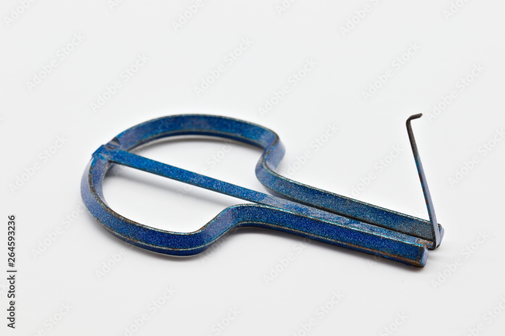 Blue metal Jew's harp, also known as the jaw, mouth , Ozark or juice ...