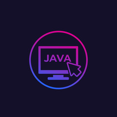 Canvas Print - Java coding vector icon