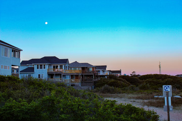 Beach houses at the Outer Banks