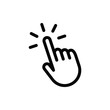 Hand clicking linear icon. Click finger.