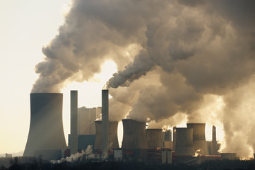 brown coal power station, north rhine-westphalia, germany, europe