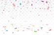© ket4up - Confetti isolated on transparent background.