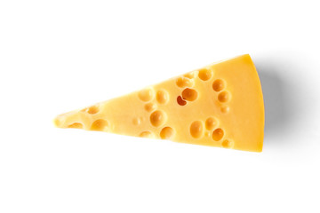 Cheese isolated on white background. 