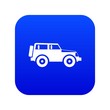 Jeep icon digital blue for any design isolated on white vector illustration