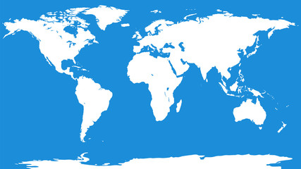 Wall Mural - World map background. Blank worldmap template for infographics, reports, designs.
