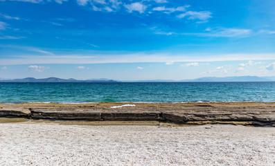 Greece, Attica. Blue sky, calm sea water, Mati beach