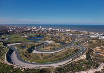 Wall Mural - Aerial view race track circuit of Zandvoort