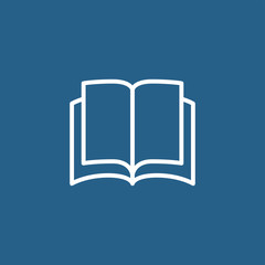 Book vector icon. Open pages symbol.