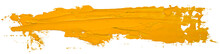 Yellow Oil Texture Paint Stain Brush Stroke Isolated On White Background EPS10 Vector Illustration.