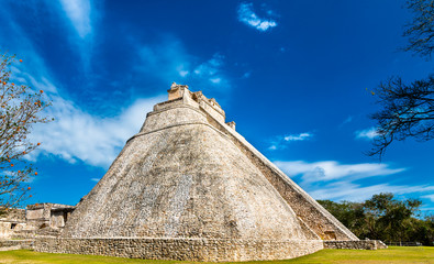 Sticker - Pyramid of the Magician at Uxmal in Mexico