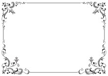 Calligraphic Frame And Page Decoration. Vector Illustration