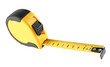 © New Africa - Metal measuring tape on white background. Construction tool