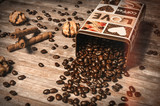 Fototapeta Uliczki - Chicchi di caffè