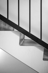 Canvas Print - Symmetric closeup shot of staircase from the side