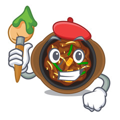 Sticker - Artist bulgogi is served on mascot plate