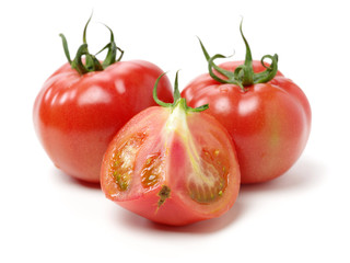 fresh tomato isolated on white background