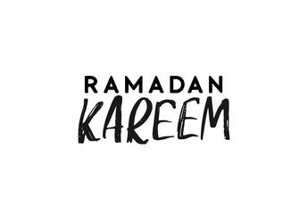 Wall Mural - Ramadan Kareem manuscript handwriting. Text black Lettering calligraphy