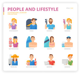  People and Lifestyle icon set