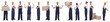 © ASDF - panoramic collage of male handyman isolated on white