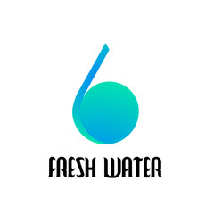 Canvas Print - fresh water logo icon