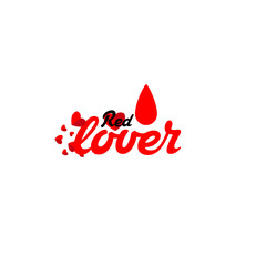 Sticker - red lover logo icon with blood illustration