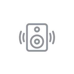 Sticker - audio speaker icon, linear