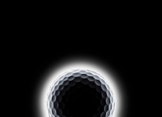 single golf ball with eclipse like effect