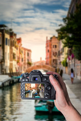 Canvas Print - Gondolas in Venice