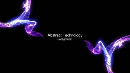 Wall Mural - abstract technology background with light effect
